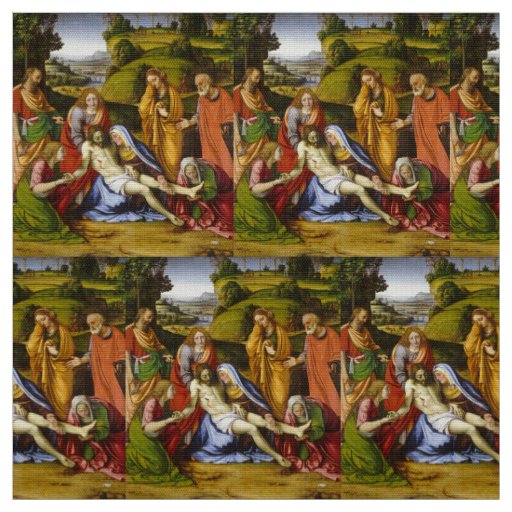 Lamentation by Andrea Solario Fabric