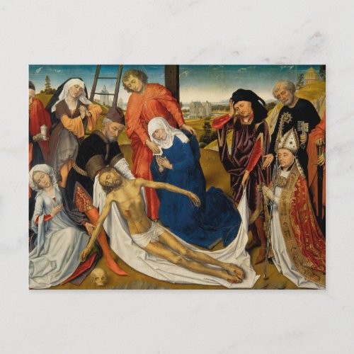Lamentation over Dead Christ c 1460_1464 Postcard