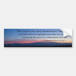 Lamentations 3:21-22 bumper sticker