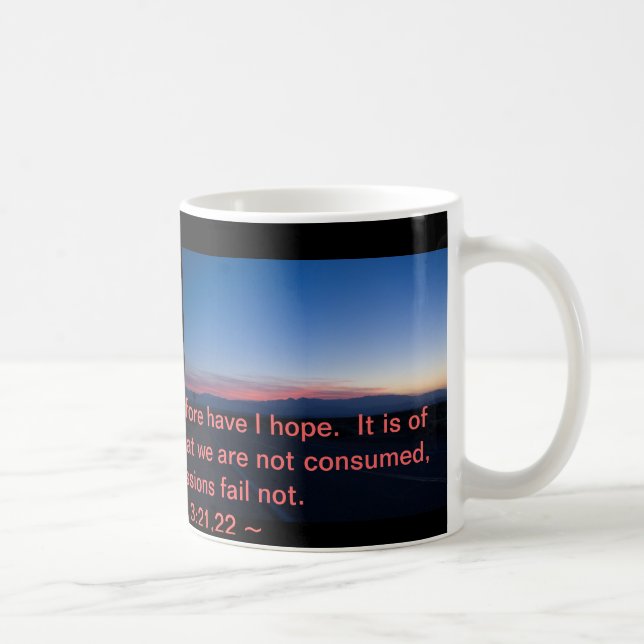 Lamentations 3:21-22 coffee mug (Right)