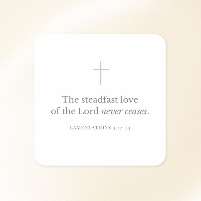 Lamentations 3:22-23 Bible Verse Minimal Faith Square Sticker (Creator Uploaded)