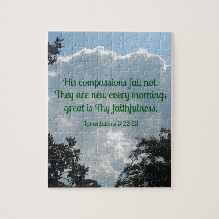 Lamentations 322 23 His compassions fail notJigsaw Puzzles