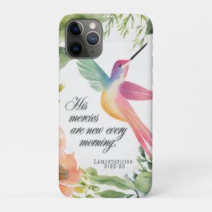 Lamentations 3:22-23 Hummingbird Christian  iPhone 11 Pro Case