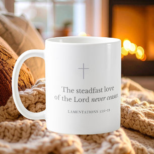 Lamentations 3:22-23 Scripture Verse Christian Coffee Mug