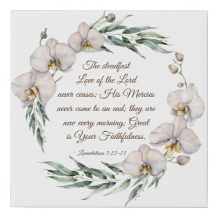 Lamentations 3:22-23 Steadfast Love of the Lord Faux Canvas Print