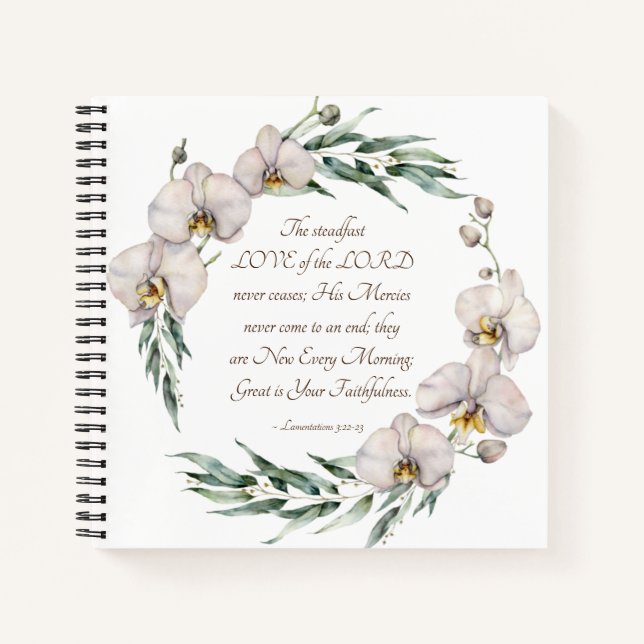 Lamentations 3:22-23 Steadfast Love of the Lord Notebook (Front)