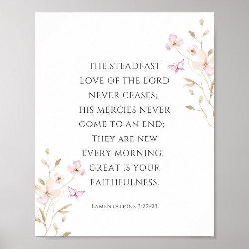 Lamentations 322_23 Steadfast Love of the Lord Poster