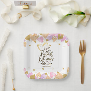 Lamentations 3:22 His Faithful Love Valentine's Paper Plates