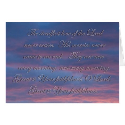 Lamentations 3:22 The steadfast love of the Lord (Front Horizontal)