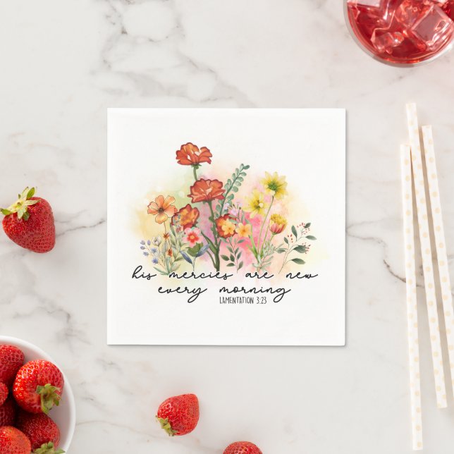 Lamentations 3:23 His Mercies New Every Morning  Napkins (Insitu)