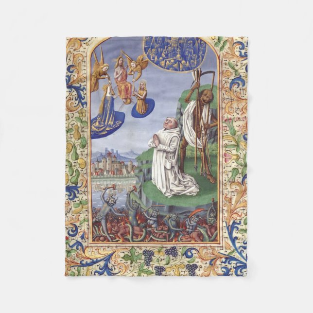 Lamentations de saint Bernard Fleece Blanket (Front)