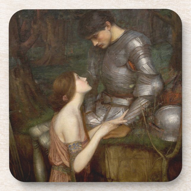 Lamia and the Soldier by John William Waterhouse Beverage Coaster (Front)