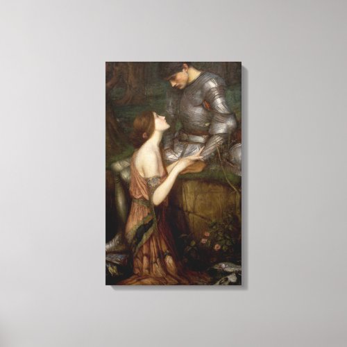 Lamia and the Soldier by John William Waterhouse Canvas Print