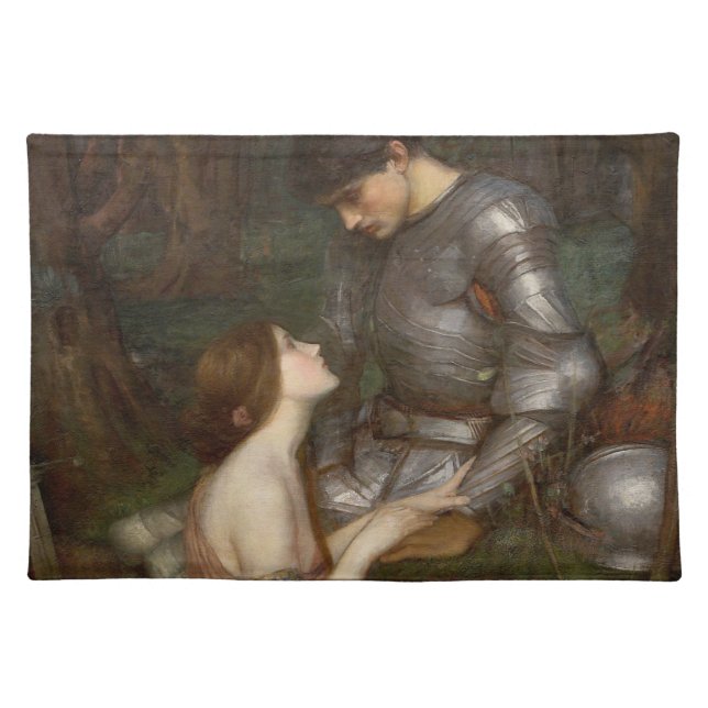 Lamia and the Soldier by John William Waterhouse Cloth Placemat (Front)