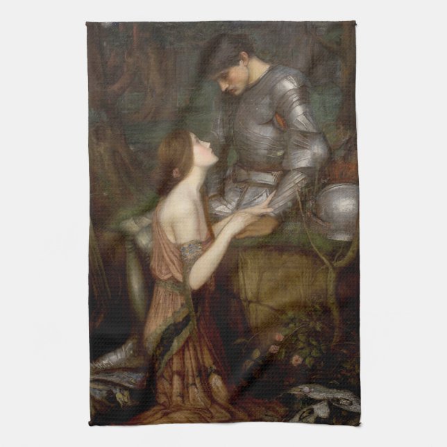Lamia and the Soldier by John William Waterhouse Kitchen Towel (Vertical)