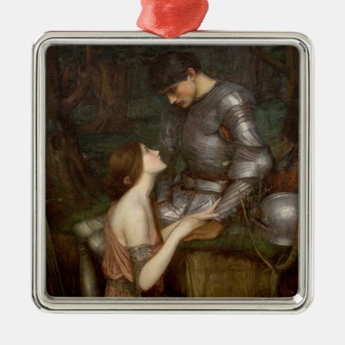 Lamia and the Soldier by John William Waterhouse Metal Ornament
