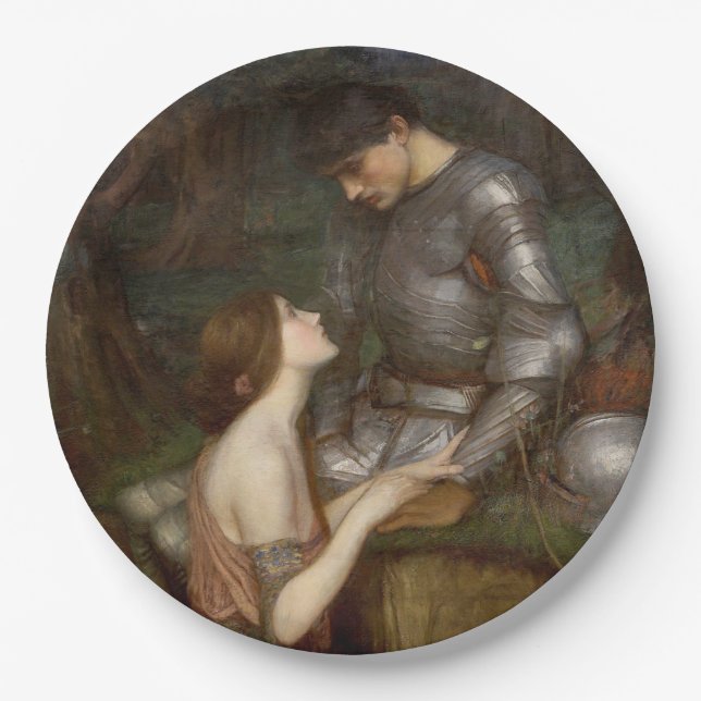 Lamia and the Soldier (by John William Waterhouse) Paper Plates (Front)