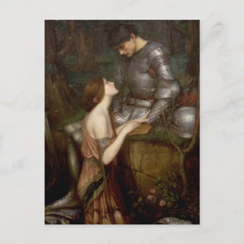 Lamia and the Soldier by John William Waterhouse Postcard