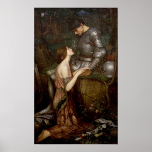 Lamia and the Soldier by John William Waterhouse Poster