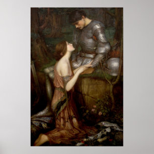 Lamia and the Soldier by John William Waterhouse Poster