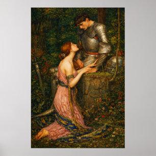 Lamia and the Soldier by John William Waterhouse Poster
