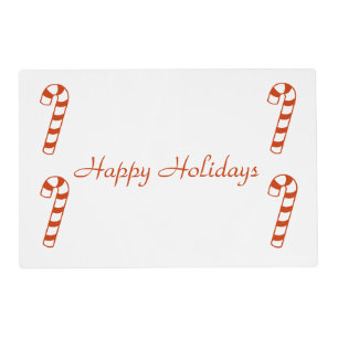 Laminate Placemat - Candy Canes