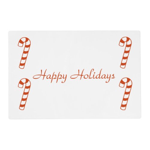 Laminate Placemat _ Candy Canes