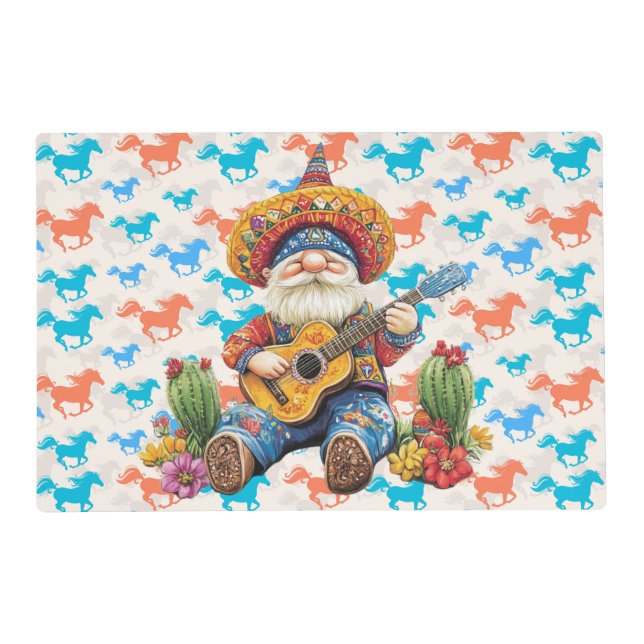 Laminated Country Singer  Placemat (Front)