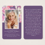 Laminated Peony Floral Memorial Prayer Card Laminated Peony Floral Memorial Prayer Card