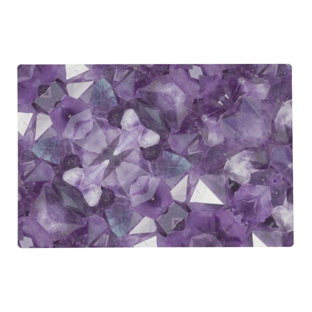 Laminated Placemat Amethyst Crystals (Front)