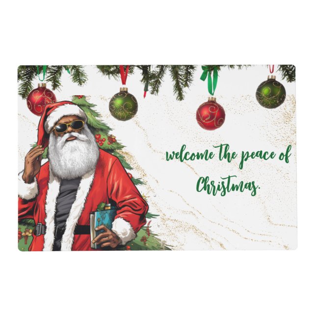 Laminated Placemat - Christmas Placemat –Peace (Back)