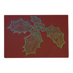 Laminated Placemat Holly Sketch