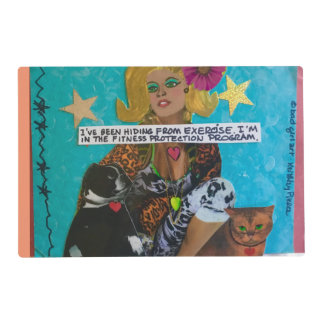 LAMINATED PLACEMAT-I'M IN THE FITNESS PROTECTION PLACEMAT