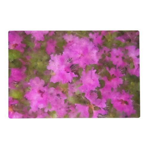 Laminated Placemat Purple Rhododendrons
