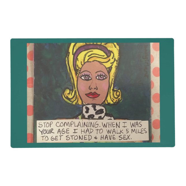 Laminated placemat- reversible placemat (Front)