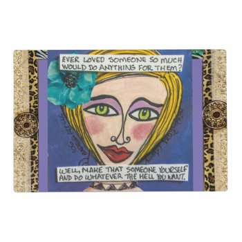 Laminated Placemat- Reversible Placemat by badgirlart at Zazzle