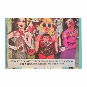 Laminated Placemat- Reversible Placemat by badgirlart at Zazzle