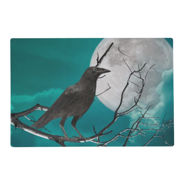 Laminated Placemat, The Raven In Green Placemat (Front)