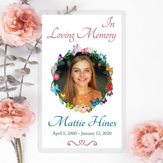 Laminated Prayer Memorial Cards (Front)