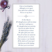 Laminated Prayer Memorial Cards  (Back)