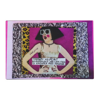Laminated reversible placemat-Therapy helps Placemat