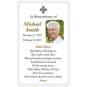 Laminated Sympathy and Prayer Memorial Card