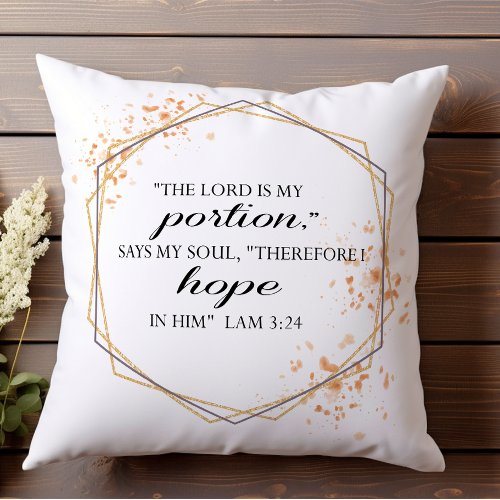 Lamination 324 The Lord is my Bible verse custom Throw Pillow