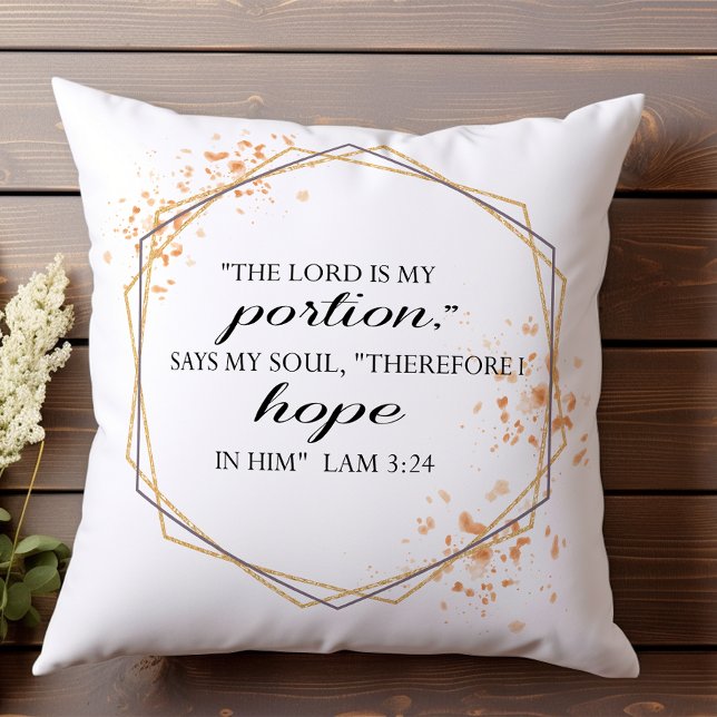 Lamination 324 The Lord is my Bible verse custom Throw Pillow (Creator Uploaded)