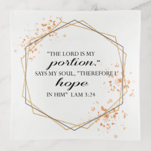Lamination 324 The Lord is my Bible verse Trinket Tray