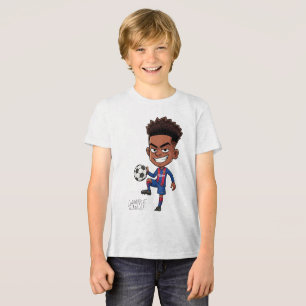 Lamine Yamal - Barça's Rising Star Cartoon T-Shirt Tri-Blend Shirt