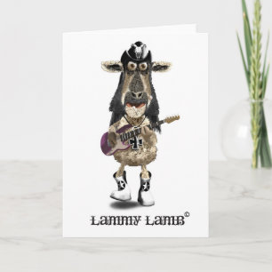 Lammy Lamb a Heavy Metal rock SHEEP Card