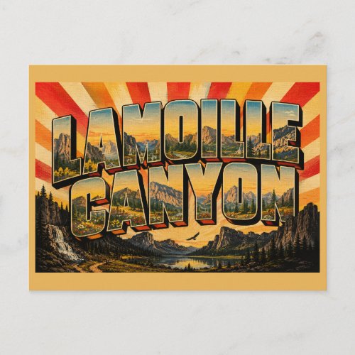 Lamoille Canyon Nevada Glacial Valley Waterfalls Postcard