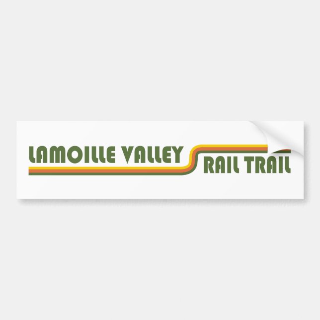 Lamoille Valley Rail Trail Vermont Bumper Sticker (Front)