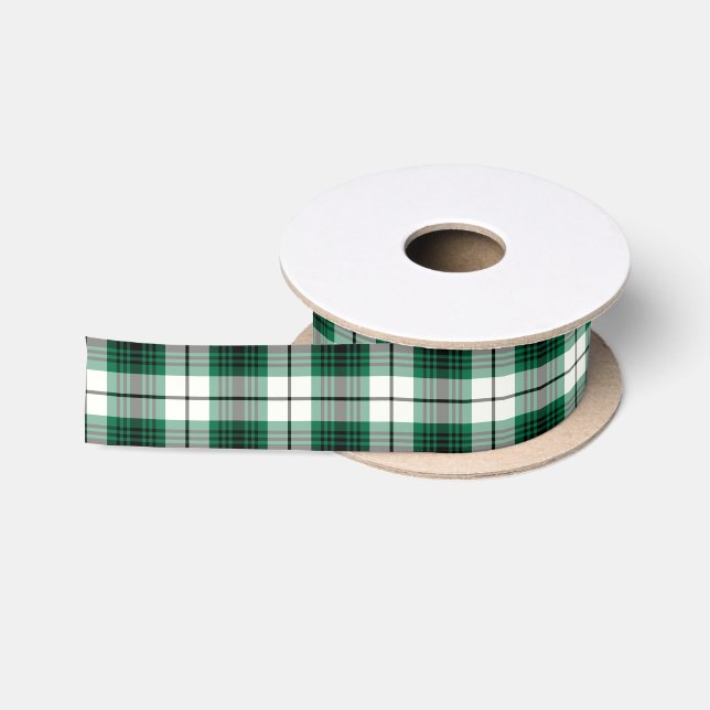 Lamont Clan Dress Tartan Green Scottish Plaid Satin Ribbon (Spool)
